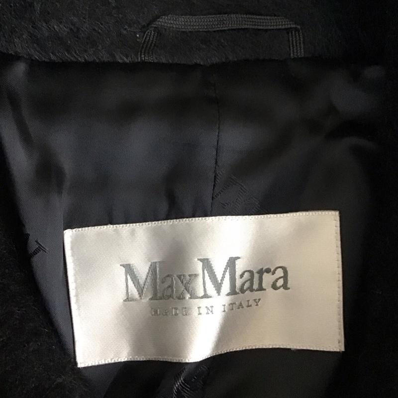 マックスマーラ MaxMara コート コート一般 ロングコート ロングジャケット カラージャケット アウター アルパカ 38 無地 黒 / ブラック /  レディース USED 古着 中古 10118014