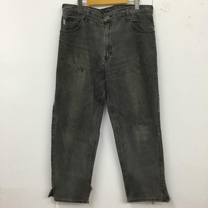 カーハート Carhartt パンツ デニム、ジーンズ デニムパンツ ストレートパンツ ワイドパンツ カジュアルパンツ 無地 黒 / ブラック /  メンズ USED 古着 中古 10122286