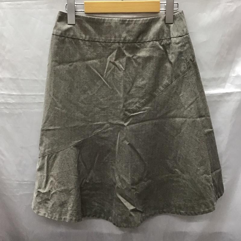 マーガレットハウエル MARGARET HOWELL スカート ひざ丈スカート MHW0641 コットン ヘリンボーン 1  茶 / ブラウン /  レディース USED 古着 中古 10114880