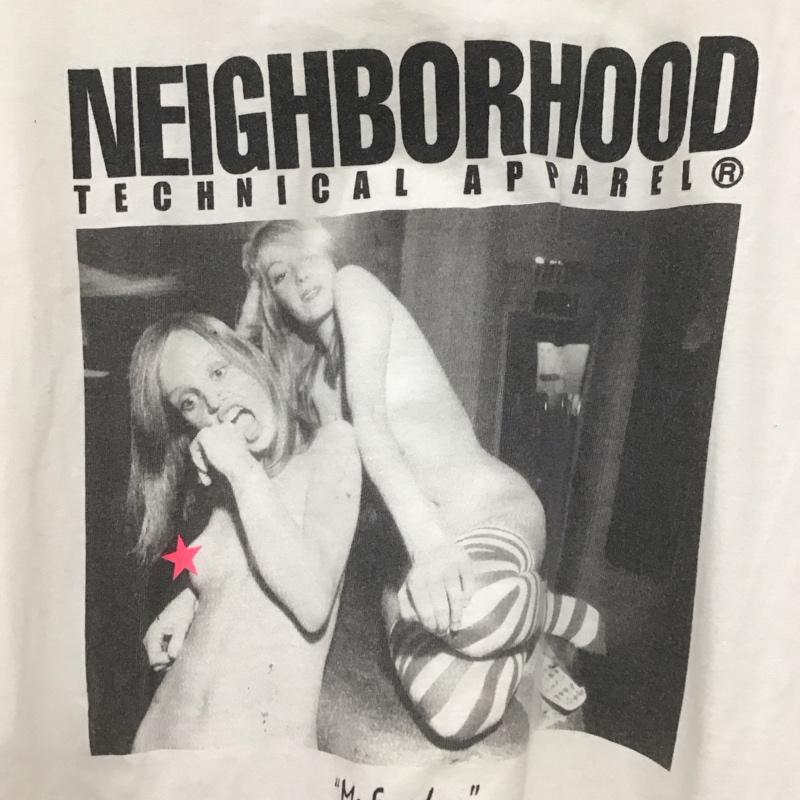ネイバーフッド NEIGHBORHOOD Tシャツ 半袖 半袖カットソー プリントTシャツ クルーネックカットソー 4 プリント 白 / ホワイト /  メンズ USED 古着 中古 10132675