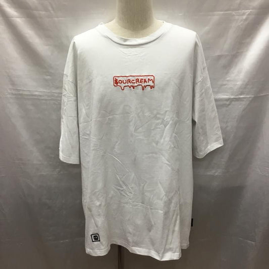 古着 USED Tシャツ 半袖 Sourcream BELTON バックプリント CORDURA DROP EMBROIDERY TEE FREE ロゴ、文字 白 / ホワイト /  メンズ USED 古着 中古 10119168