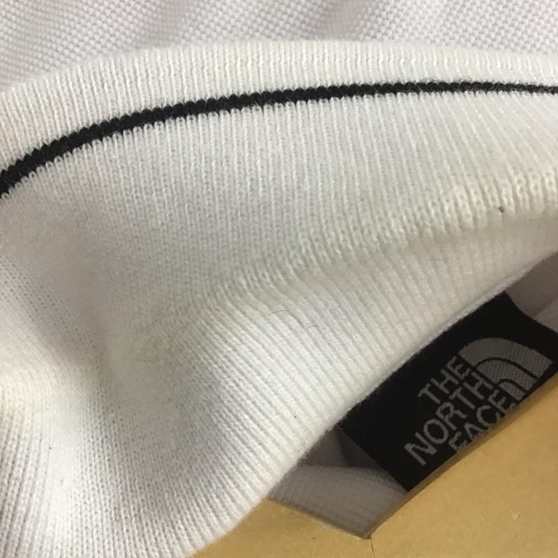 ザノースフェイス THE NORTH FACE ポロシャツ 半袖 nt21414 ベーシックラインポロシャツ 半袖カットソー M ロゴ、文字 白 / ホワイト /  メンズ USED 古着 中古 10148243