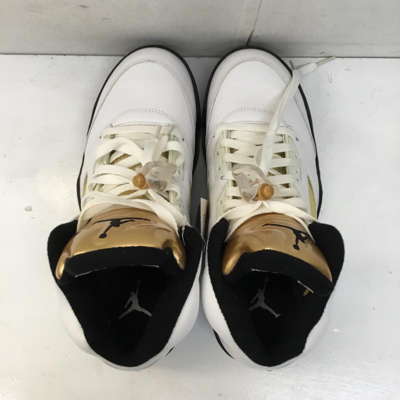 ナイキ NIKE スニーカー スニーカー 136027-133 Air Jordan 5 Retro Olympic 26.0cm ロゴ、文字 白 / ホワイト / X 金 / ゴールド /  メンズ USED 古着 中古 10140756