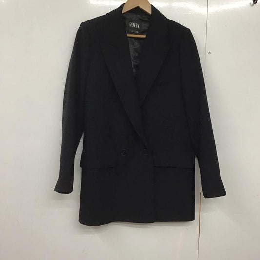 ザラ ZARA ジャケット、上着 ジャケット、ブレザー L 無地 黒 / ブラック /  レディース USED 古着 中古 10141709