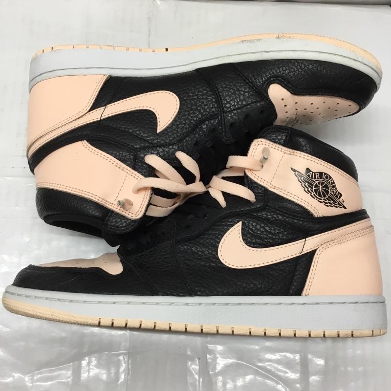 ナイキ NIKE スニーカー スニーカー 555088-081 AIR JORDAN 1 RETRO HIGH OG 28cm 28.0cm ロゴ、文字 黒 / ブラック / X 桃 / ピンク /  メンズ USED 古着 中古 10106867