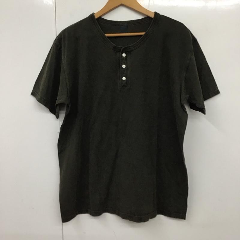 グッドオン Good On カットソー 半袖 半袖カットソー 無地Tシャツ ヘンリーネックカットソー XL 無地 カーキ / カーキ /  メンズ USED 古着 中古 10130483