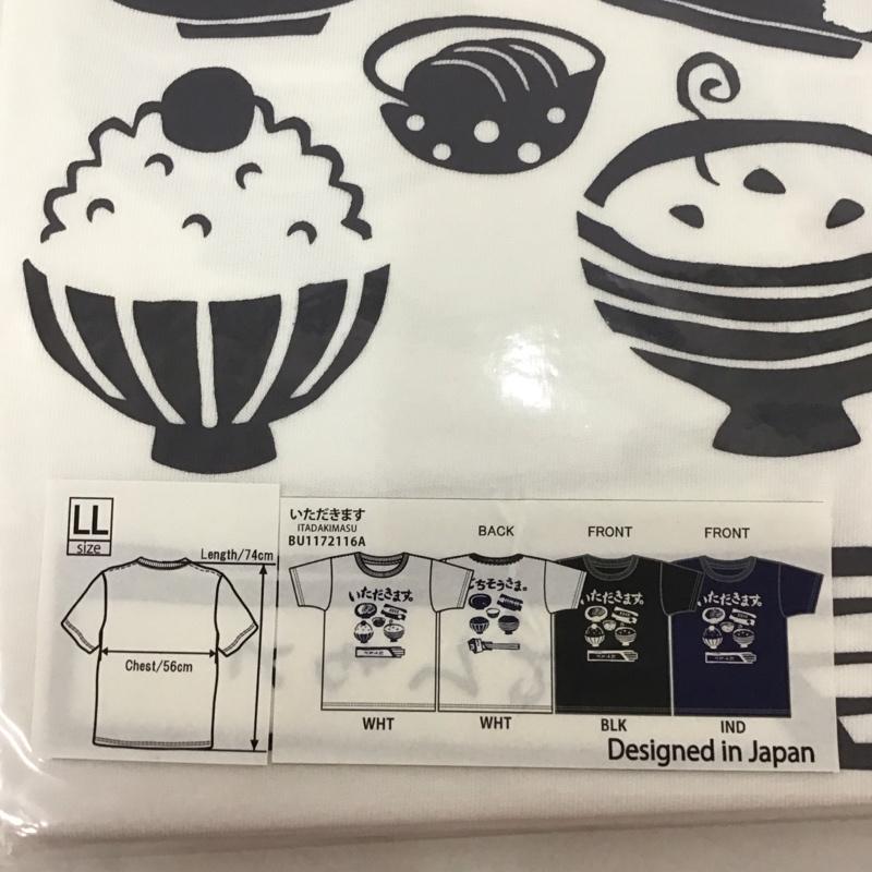 豊天商店 ぶーでんしょうてん Tシャツ 半袖 いただきます プリントT LL ロゴ、文字 X プリント 白 / ホワイト /  メンズ USED 古着 中古 10127890