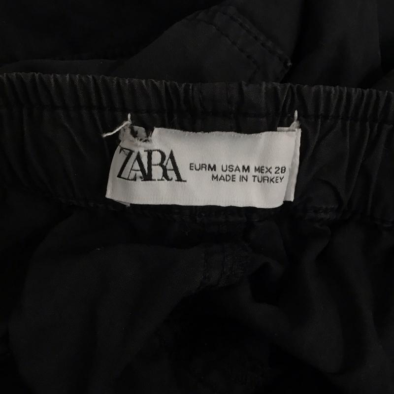 ザラ ZARA ボトムス ボトムス 9213 207 800 パラシュートパンツ M 無地 黒 / ブラック /  レディース USED 古着 中古 10109425