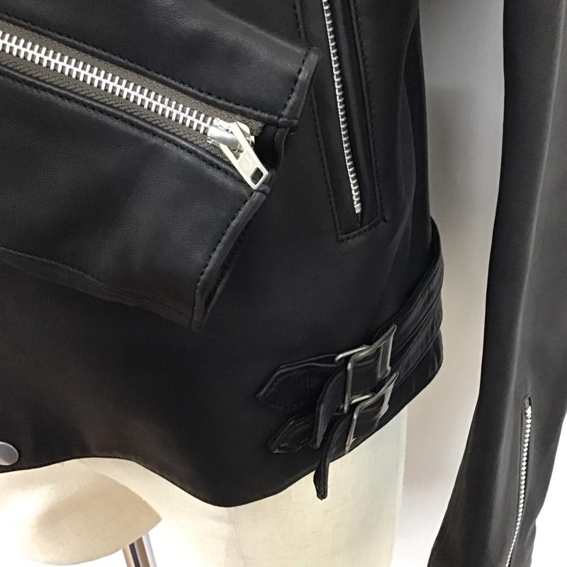 アンダーカバー UNDERCOVER ジャケット、上着 ライダース ucu9204 18AW シープスキン ダブル ライダース ジャケット 2 無地 X ロゴ、文字 黒 / ブラック /  メンズ USED 古着 中古 10119736