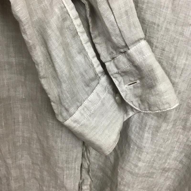 グランサッソ Gran Sasso シャツ、ブラウス 長袖 長袖シャツ 無地シャツ ノーカラーシャツ 無地 ベージュ / ベージュ /  メンズ USED 古着 中古 10137967