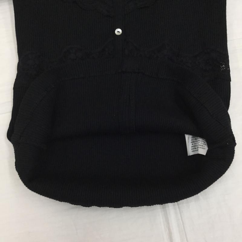 ザラ ZARA カットソー 長袖 M レース柄 黒 / ブラック /  レディース USED 古着 中古 10149770