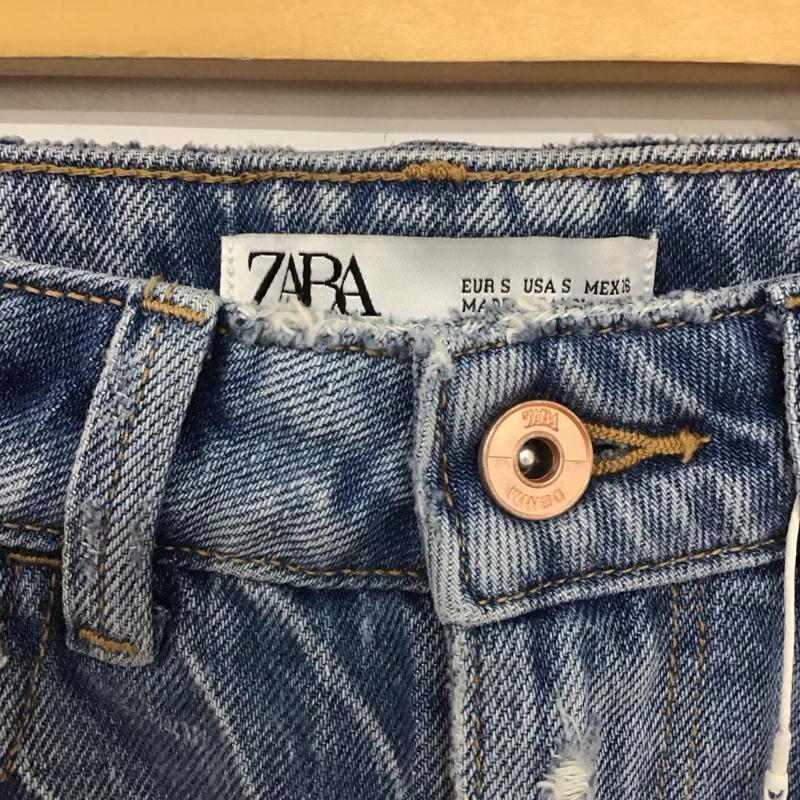 ザラ ZARA スカート ひざ丈スカート デニム タイト S 無地 水色 / ライトブルー /  レディース USED 古着 中古 10148428