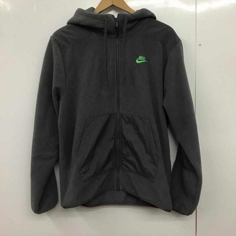 ナイキ NIKE パーカー 長袖 dd4883-068 フリースフルジップフーディ ジップアップパーカー S ロゴ、文字 灰 / グレー /  メンズ USED 古着 中古 10147317
