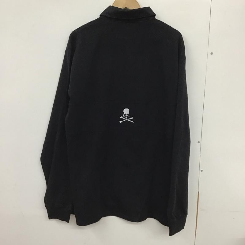 ニューエラ NEW ERA カットソー 長袖 長袖カットソー カラーシャツ プルオーバーシャツ mastermind XXL ロゴ、文字 黒 / ブラック /  メンズ USED 古着 中古 10130713