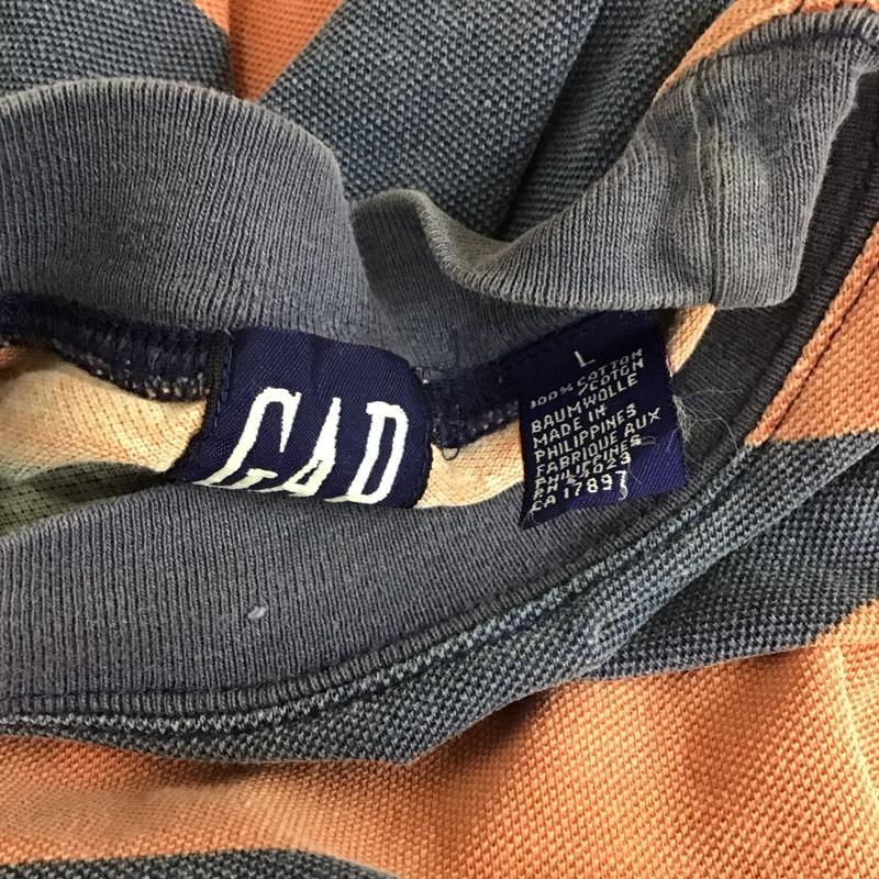 ギャップ GAP Tシャツ 半袖 90年代 胸ポケット L ボーダー柄 桃 / ピンク / X 紺 / ネイビー /  メンズ USED 古着 中古 10112664