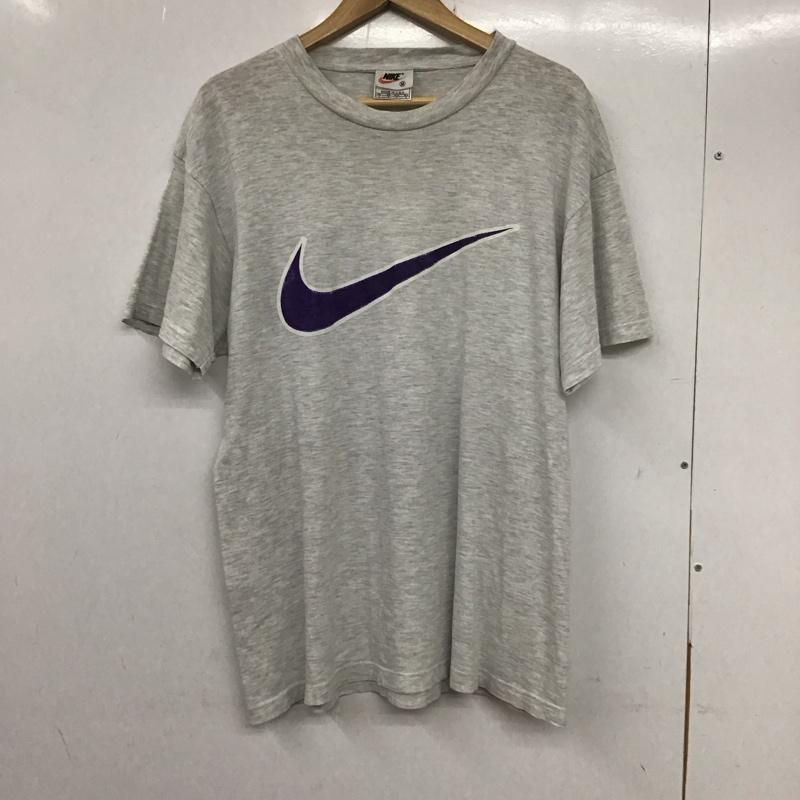 ナイキ NIKE Tシャツ 半袖 半袖カットソー プリントTシャツ クルーネックカットソー 90S スポーツウェア M ロゴ、文字 灰 / グレー /  メンズ USED 古着 中古 10135628