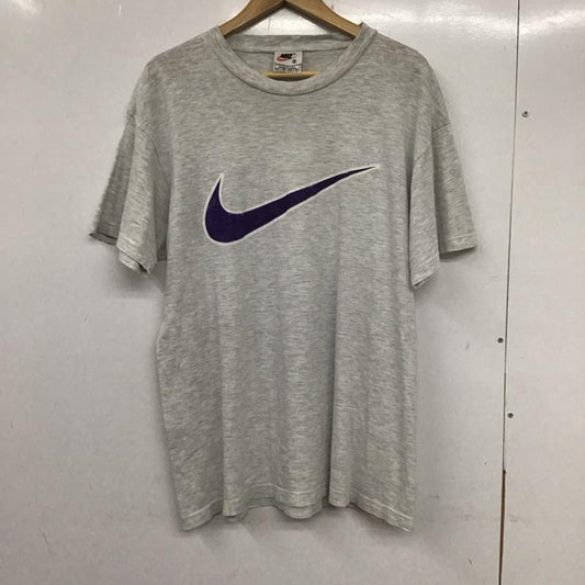 ナイキ NIKE Tシャツ 半袖 半袖カットソー プリントTシャツ クルーネックカットソー 90S スポーツウェア M ロゴ、文字 灰 / グレー /  メンズ USED 古着 中古 10135628