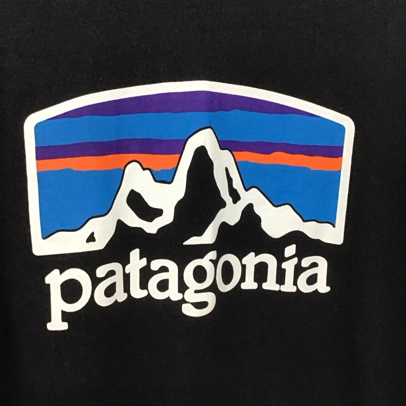 パタゴニア patagonia Tシャツ 半袖 半袖カットソー プリントTシャツ クルーネックカットソー S ロゴ、文字 黒 / ブラック /  メンズ USED 古着 中古 10140102