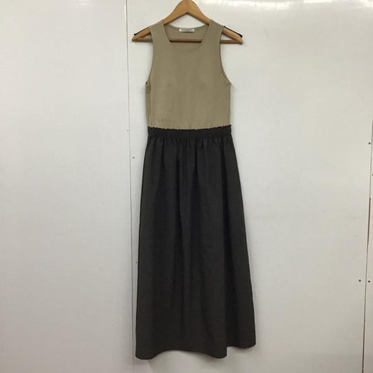 ビューティアンドユースユナイテッドアローズ BEAUTY&YOUTH UNITED ARROWS ワンピース ロングスカート 1626-137-4335 コンビノースリーブワンピース 無地 ベージュ / ベージュ / X 灰 / グレー /  レディース USED 古着 中古 10131479