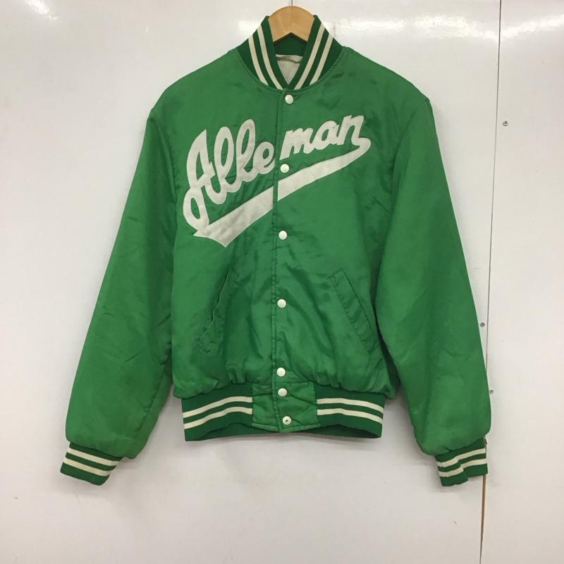 古着 USED ジャケット、上着 ジャンパー、ブルゾン スタジャン M ロゴ、文字 緑 / グリーン /  メンズ USED 古着 中古 10137984