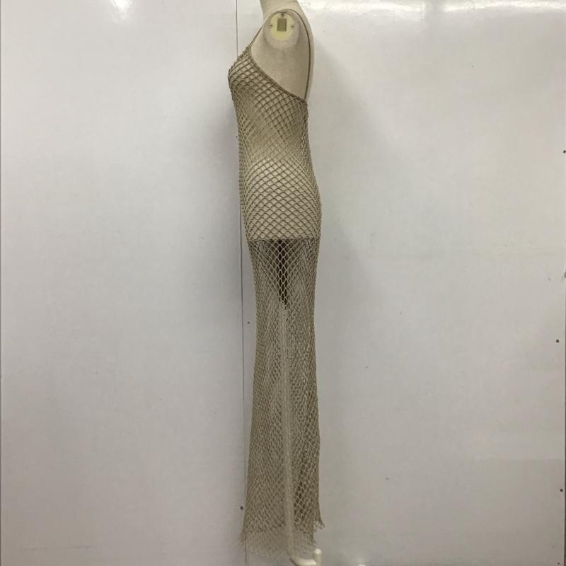 ザラ ZARA ワンピース ロングスカート ノースリーブロングワンピース キャミワンピース タイトワンピース S 無地 ベージュ / ベージュ /  レディース USED 古着 中古 10117992