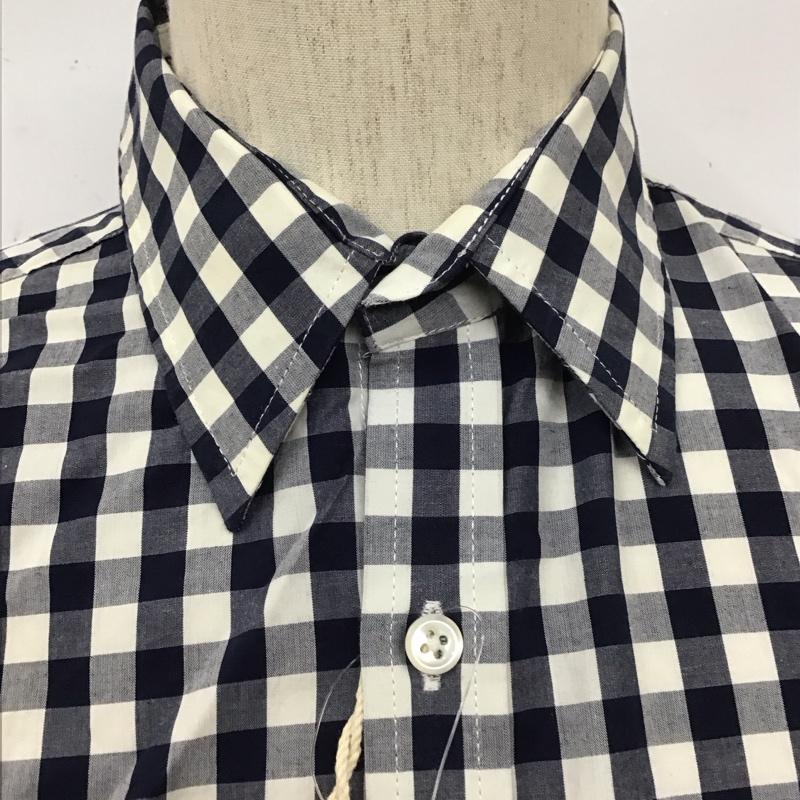エルエルビーン L.L.Bean シャツ、ブラウス 長袖 胸ポケット S チェック 白 / ホワイト / X 紺 / ネイビー /  メンズ USED 古着 中古 10111865