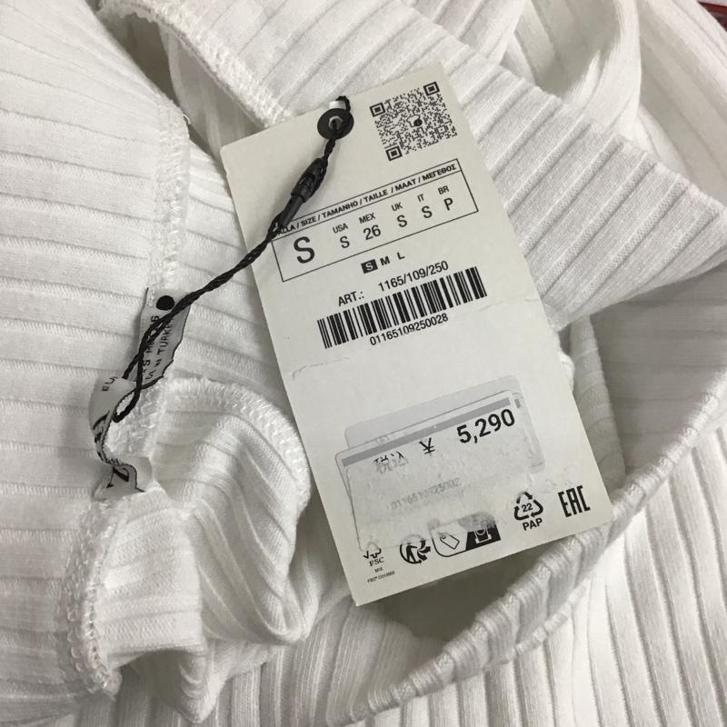 ザラ ZARA スカート ロングスカート ロングスカート フレアスカート ニットスカート S 無地 白 / ホワイト /  レディース USED 古着 中古 10125166