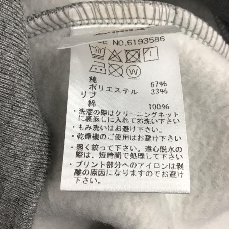アヴィレックス AVIREX トレーナー 長袖 6193586 スウェット 裏起毛 XL ロゴ、文字 灰 / グレー /  メンズ USED 古着 中古 10121295