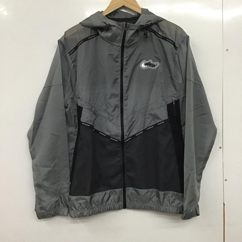ナイキ NIKE ジャケット、上着 ジャンパー、ブルゾン dd5392-084 ジャケット ジップアップジャージ パーカー M ロゴ、文字 灰 / グレー /  メンズ USED 古着 中古 10144794