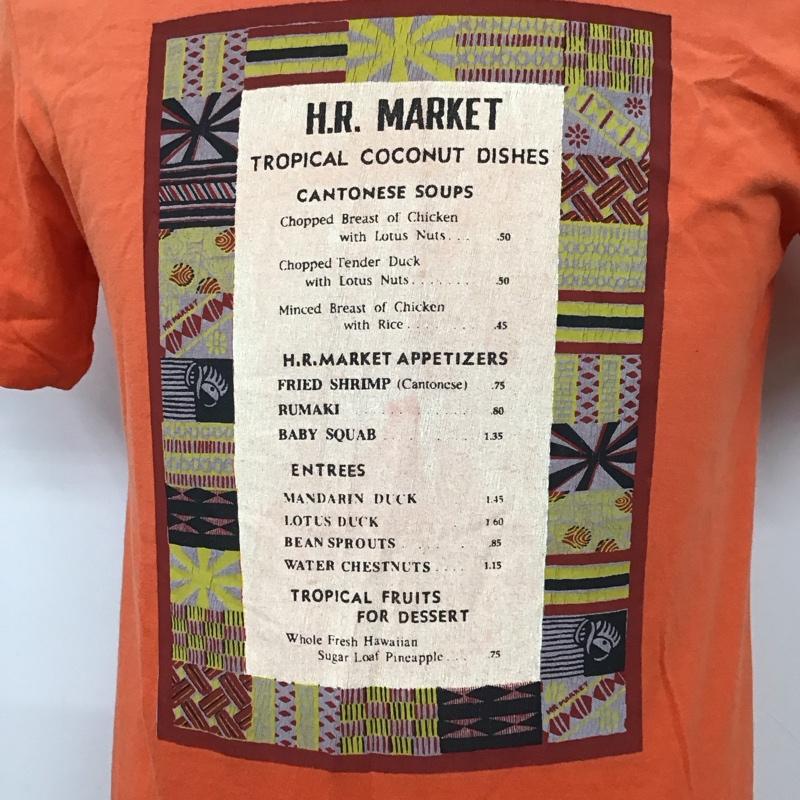 ハリウッドランチマーケット HOLLYWOOD RANCH MARKET Tシャツ 半袖 半袖カットソー プリントTシャツ クルーネックカットソー 2 ロゴ、文字 橙 / オレンジ /  メンズ USED 古着 中古 10117275