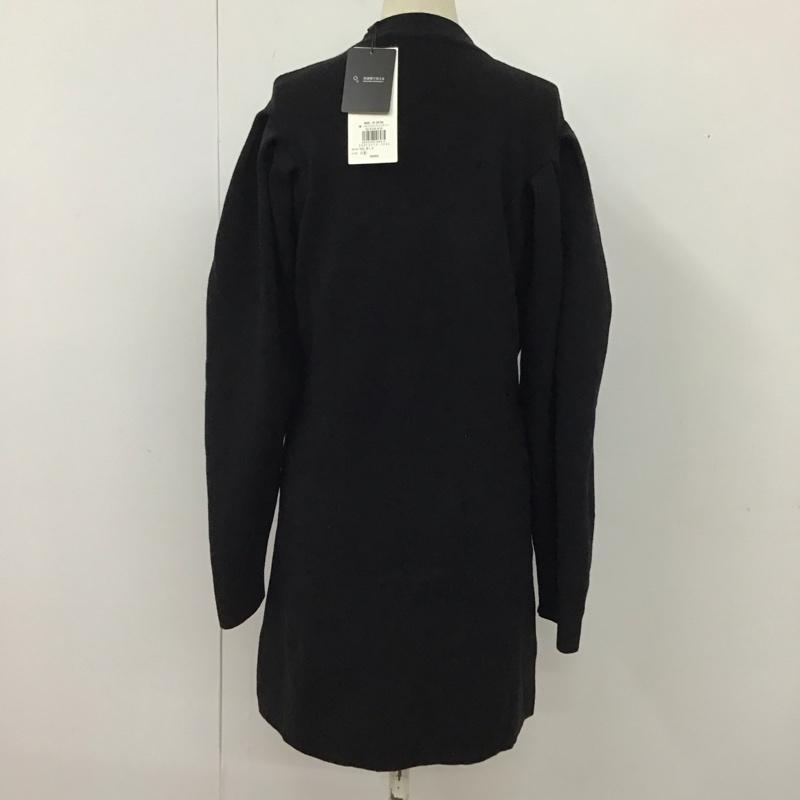 アズールバイマウジー AZUL BY MOUSSY ワンピース ミニスカート 250FSY73-124C ミニニットワンピース クルーネック M 無地 黒 / ブラック /  レディース USED 古着 中古 10117490