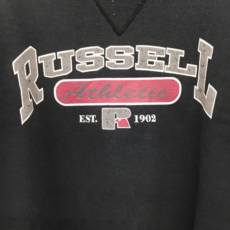 ラッセルアスレティック Russell Athletic トレーナー 長袖 長袖トレーナー スウェット クルーネック プルオーバー L ロゴ、文字 ダークグレー / ダークグレー /  メンズ USED 古着 中古 10145699