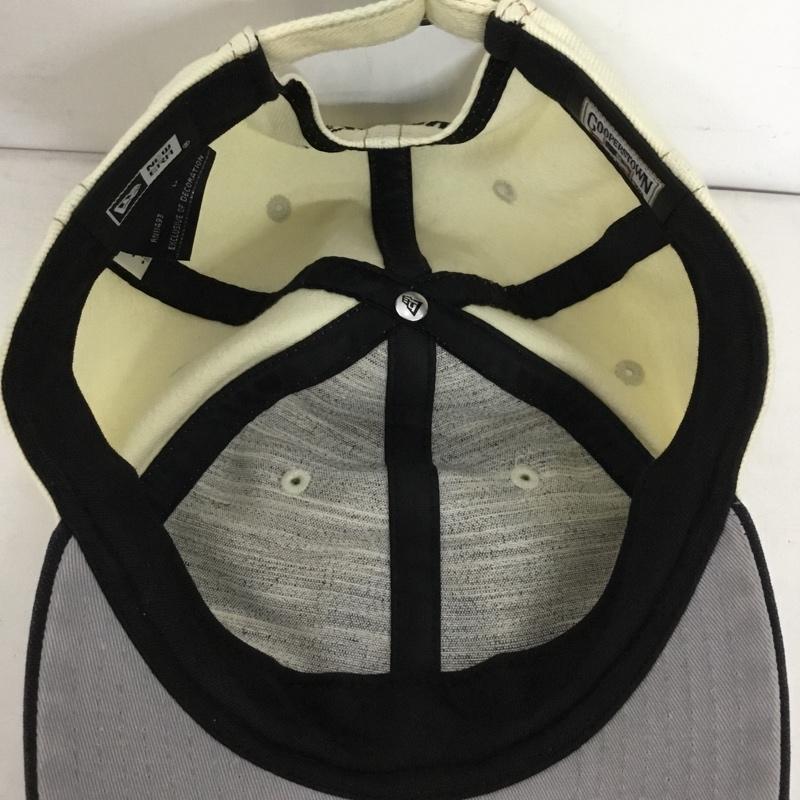 ニューエラ NEW ERA 帽子 キャップ NY ヤンキース MoMA Edition ロゴ、文字 紺 / ネイビー / X アイボリー / アイボリー /  メンズ USED 古着 中古 10144324