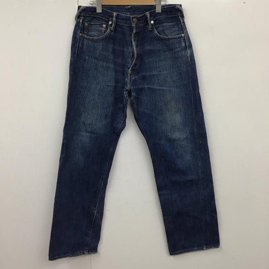 エヴィス EVISU パンツ デニム、ジーンズ 33インチ 無地 X プリント インディゴ / インディゴ /  メンズ USED 古着 中古 10128519