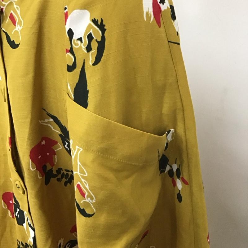 スライ SLY スカート ロングスカート 030BSY31-4820 VACATION GIRL HW FLARE LONG SK 1 総柄 マスタード / マスタード /  レディース USED 古着 中古 10112648