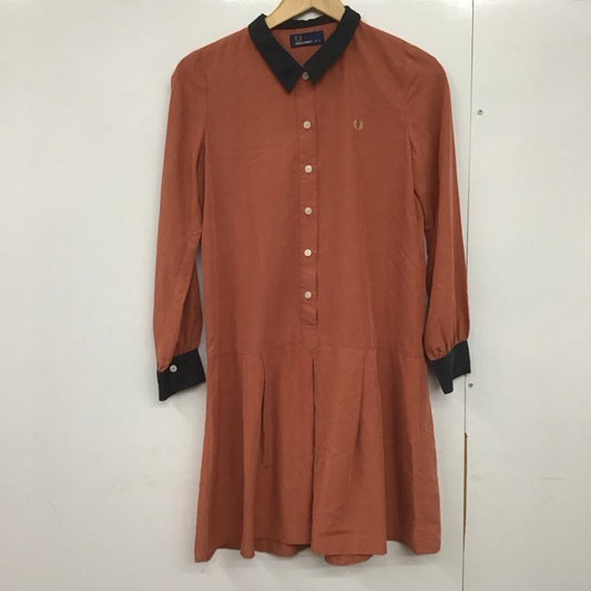 フレッドペリー FRED PERRY ワンピース ミニスカート 8 無地 橙 / オレンジ /  レディース USED 古着 中古 10143043