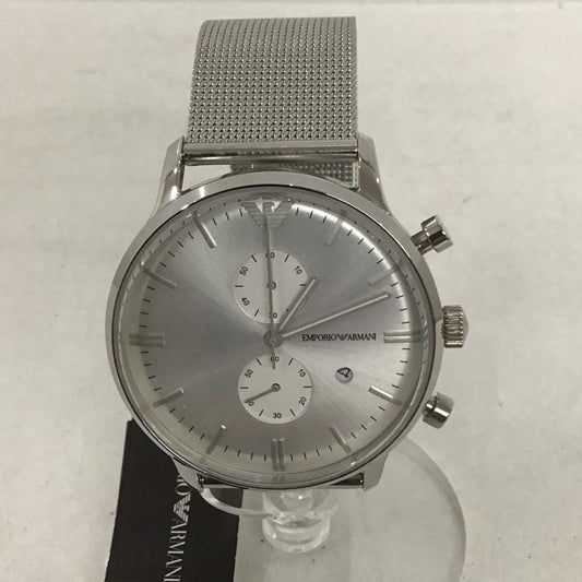 エンポリオアルマーニ EMPORIO ARMANI 腕時計 アナログ（クォーツ式） AR-0390 メッシュ ロゴ、文字 銀 / シルバー /  メンズ USED 古着 中古 10134055