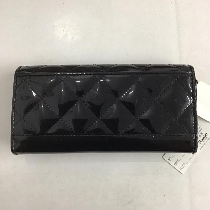 サンリオ sanrio 財布 長財布 キティちゃん 無地 黒 / ブラック /  レディース USED 古着 中古 10141888