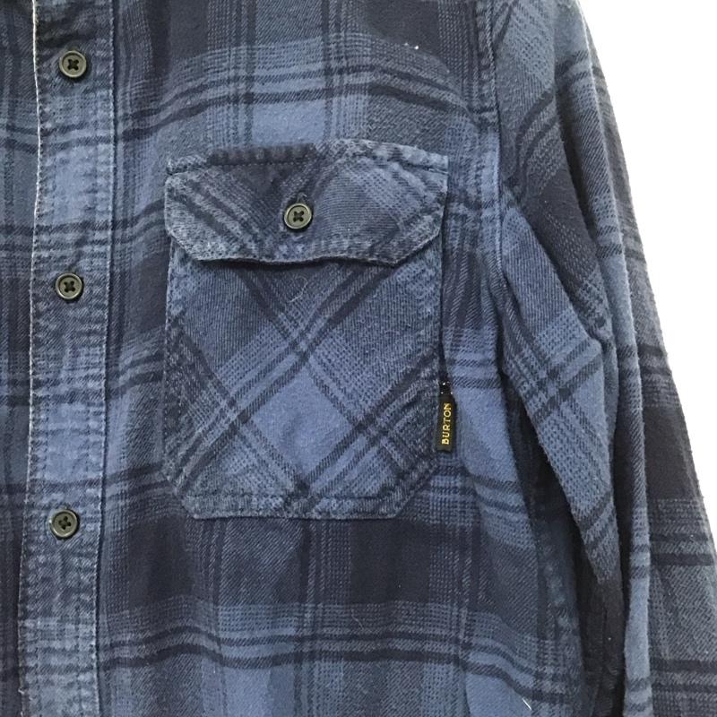 バートン BURTON シャツ、ブラウス 長袖 長袖シャツ チェックシャツ カラーシャツ M チェック 青 / ブルー /  メンズ USED 古着 中古 10145312