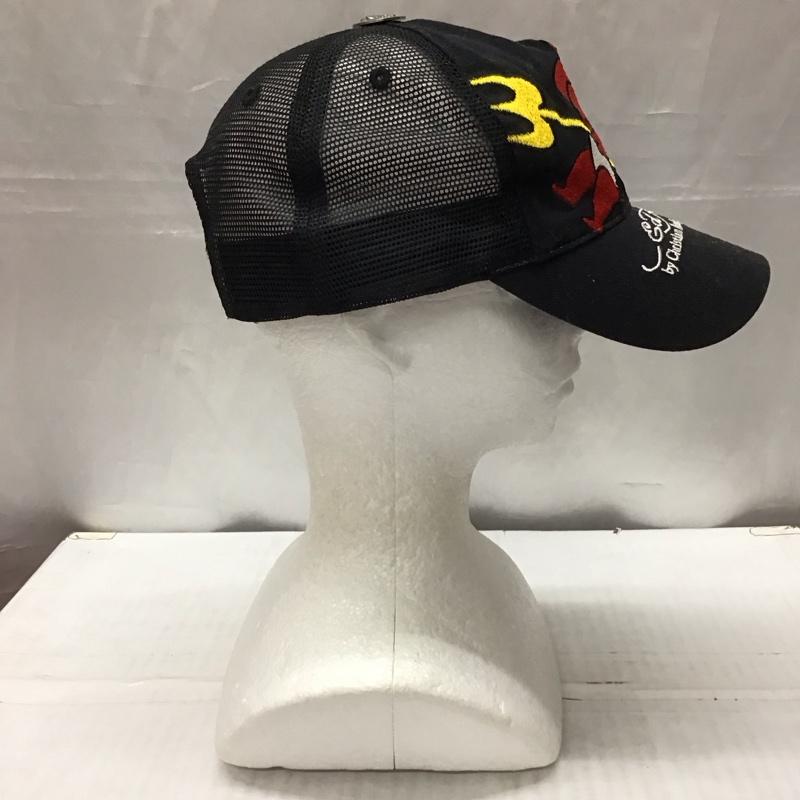 エドハーディー Ed Hardy 帽子 キャップ メッシュキャップ 刺繍 黒 / ブラック /  メンズ USED 古着 中古 10116454