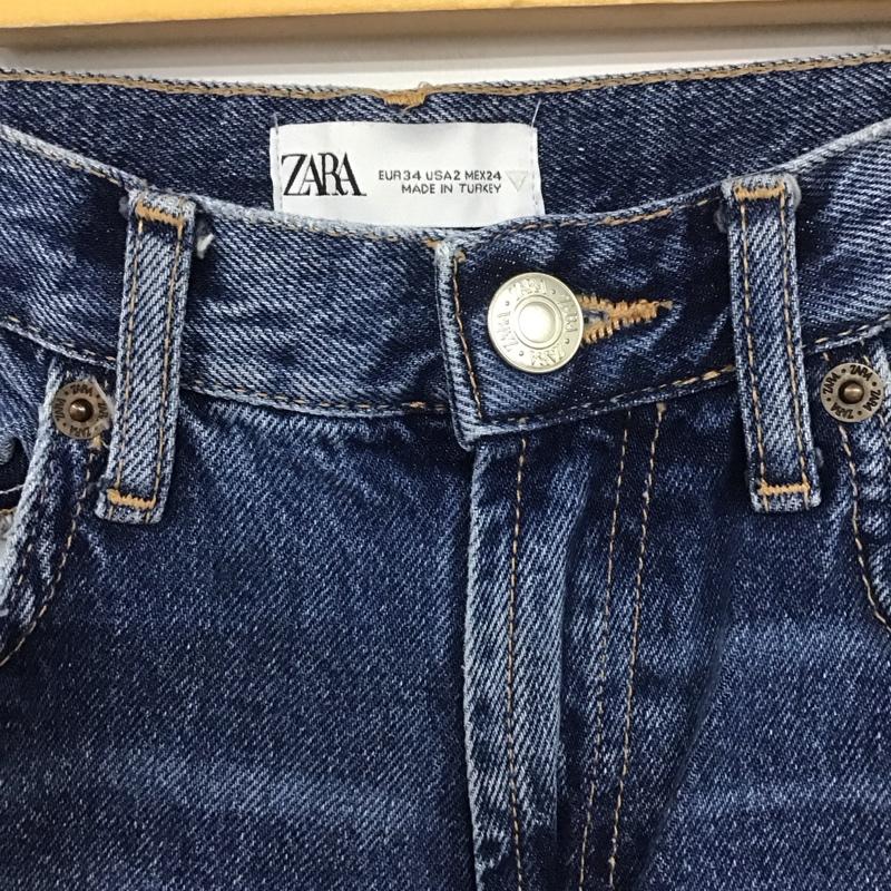 ザラ ZARA パンツ デニム、ジーンズ 34 無地 水色 / ライトブルー /  レディース USED 古着 中古 10140066