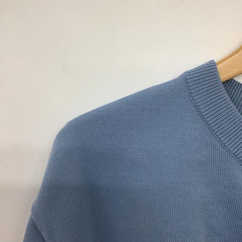 ダブルクローゼット w closet カーディガン 長袖 366010 ショート丈 クロップド丈 ワンポイント 水色 / ライトブルー /  レディース USED 古着 中古 10146376