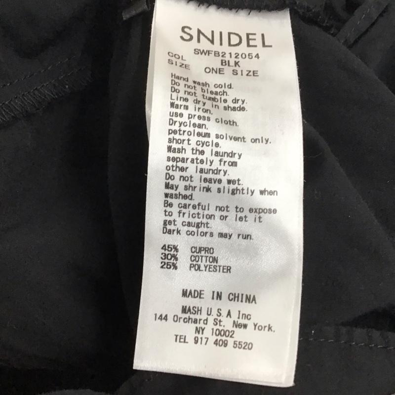 スナイデル SNIDEL シャツ、ブラウス 半袖 SWFB212054 フリルカラーブラウス 無地 黒 / ブラック /  レディース USED 古着 中古 10136897