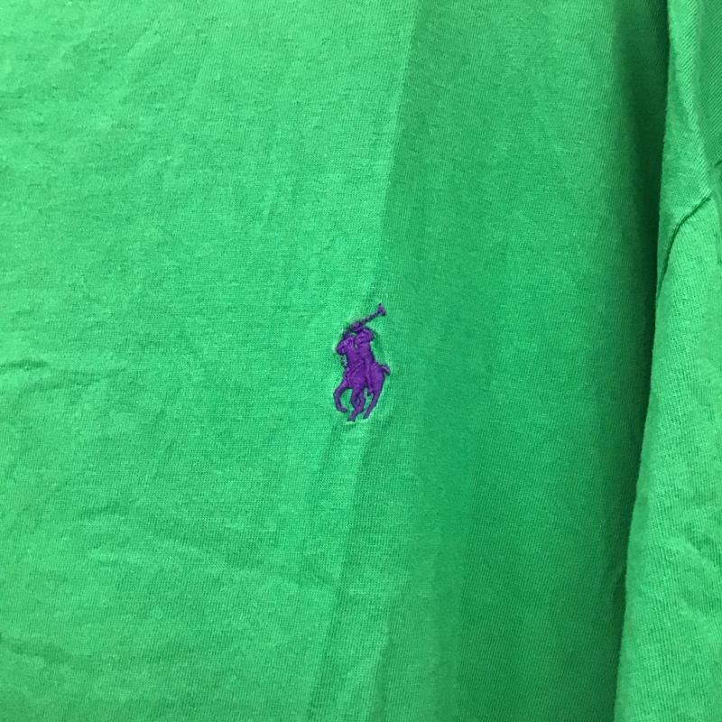 ポロバイラルフローレン Polo by RALPH LAUREN Tシャツ 半袖 半袖カットソー プリントTシャツ クルーネックカットソー XXL ロゴ、文字 緑 / グリーン /  メンズ USED 古着 中古 10145050