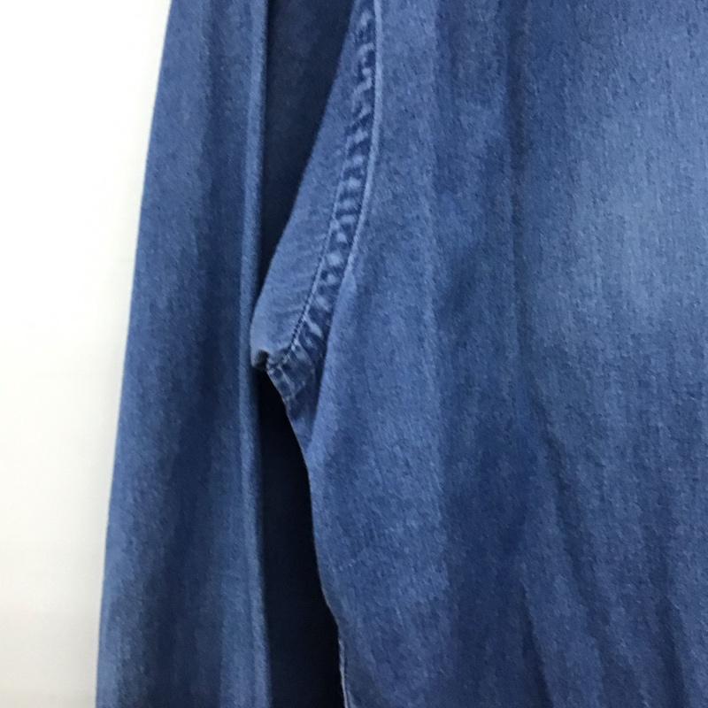 ブルックスブラザーズ BROOKS BROTHERS シャツ、ブラウス 長袖 長袖シャツ 無地シャツ カラーシャツ デニムシャツ L ロゴ、文字 インディゴ / インディゴ /  メンズ USED 古着 中古 10150045