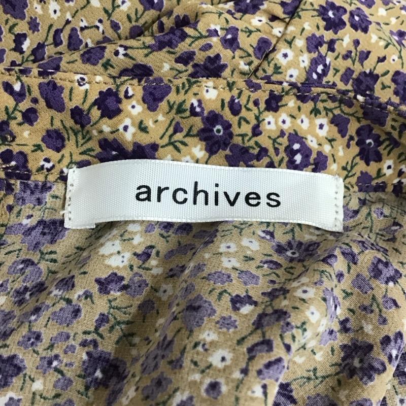 アルシーヴ archives ワンピース ロングスカート PM-20-173 ティアード 長袖 スタンドネック M 花柄 マルチカラー / マルチカラー /  レディース USED 古着 中古 10112151