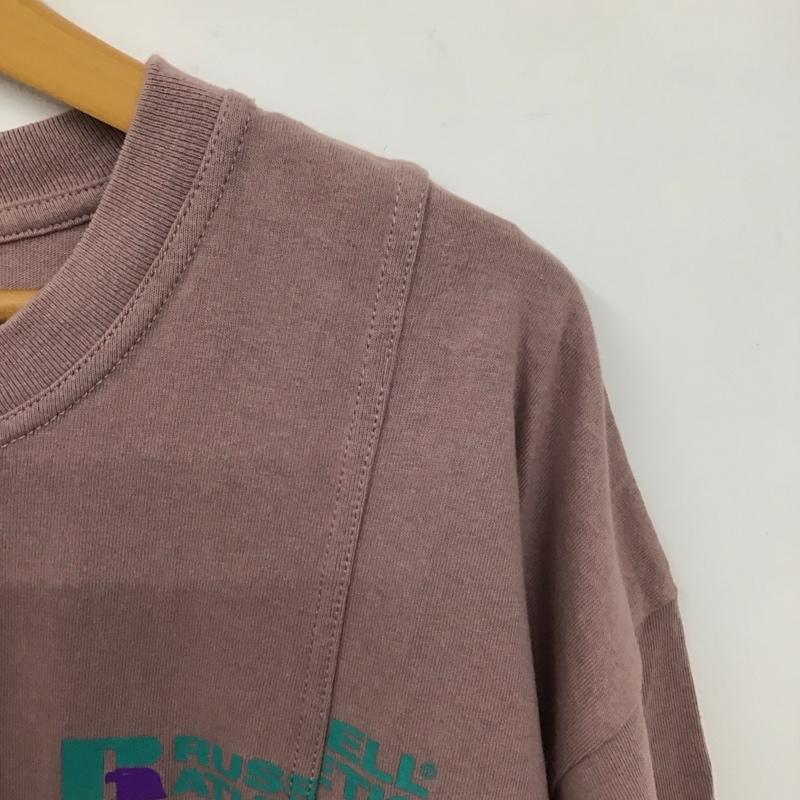 ラッセルアスレティック Russell Athletic Tシャツ 半袖 半袖カットソー プリントTシャツ クルーネックカットソー L ロゴ、文字 紫 / パープル /  メンズ USED 古着 中古 10130571
