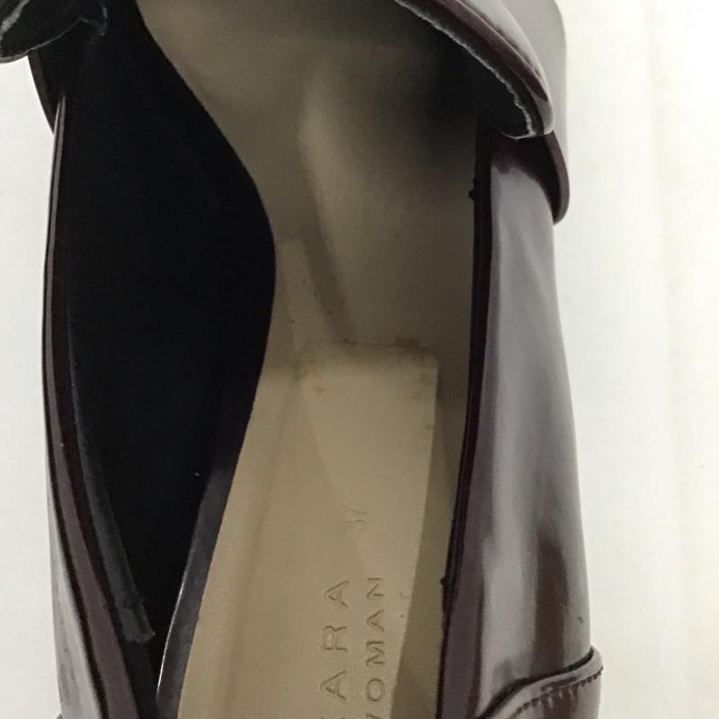 ザラ ZARA ローファー ローファー 1331 201 022 タッセル EU37 無地 茶 / ブラウン /  レディース USED 古着 中古 10135271