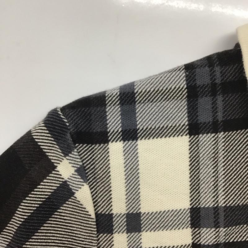 アベイシングエイプ A BATHING APE ポロシャツ 半袖 チェック S ワンポイント 灰 / グレー / X 白 / ホワイト /  レディース USED 古着 中古 10138688