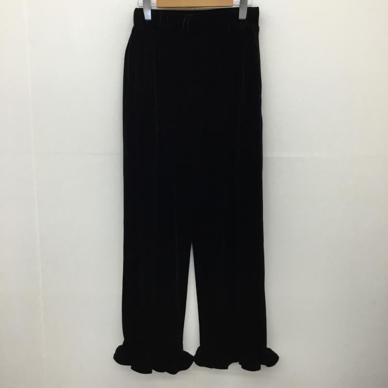 ローリーズファーム LOWRYS FARM パンツ スラックス LF523058AD ベロアパンツ FREE 無地 黒 / ブラック /  レディース USED 古着 中古 10142028